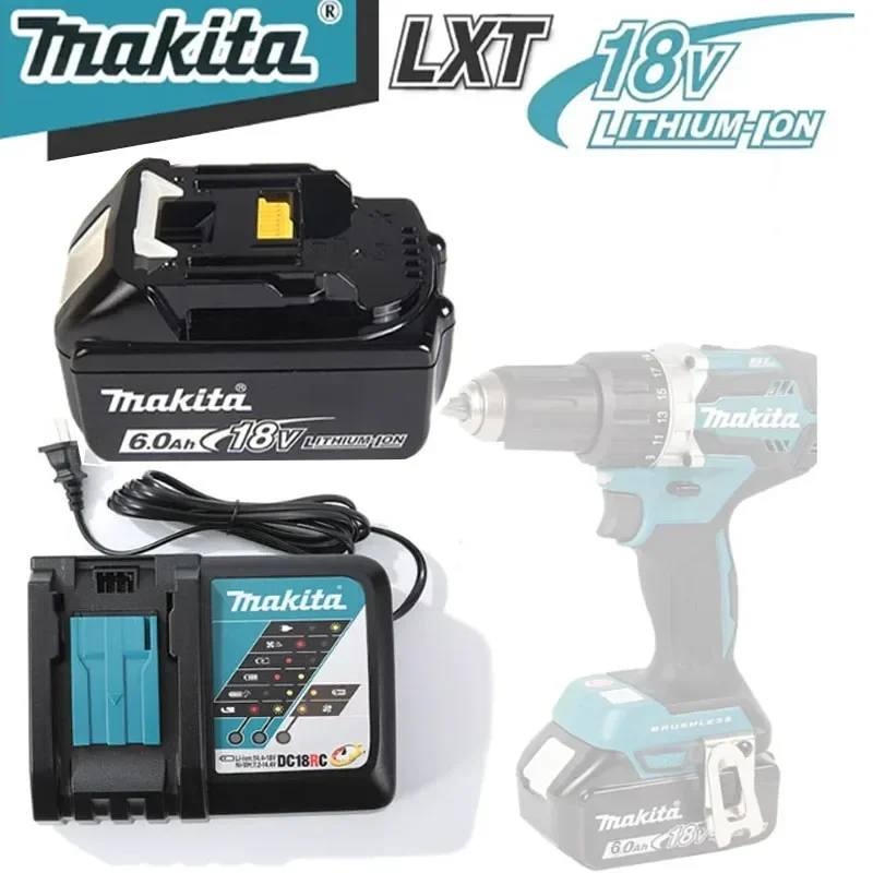 100% Original Makita 18v 6Ah rechargeable electric tool battery 18v6.0ah electric drill replaces battery BL1860 BL1830 BL1850