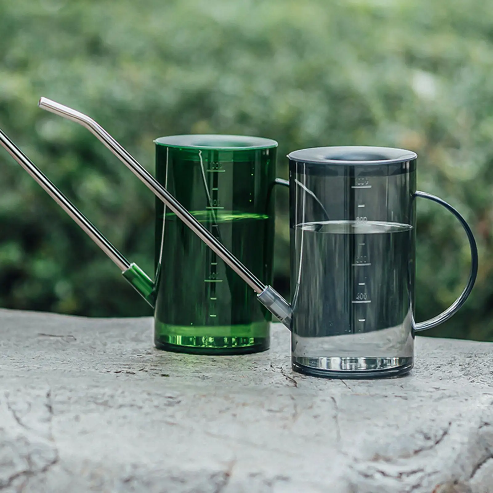 Gießkanne für Innenräume 1L Transparenter Kunststoff mit Langem Ausguss Topfpflanzen-Wasserkaraffe Sprühflasche Balkon Garten Blumen Sukkulenten Werkzeug