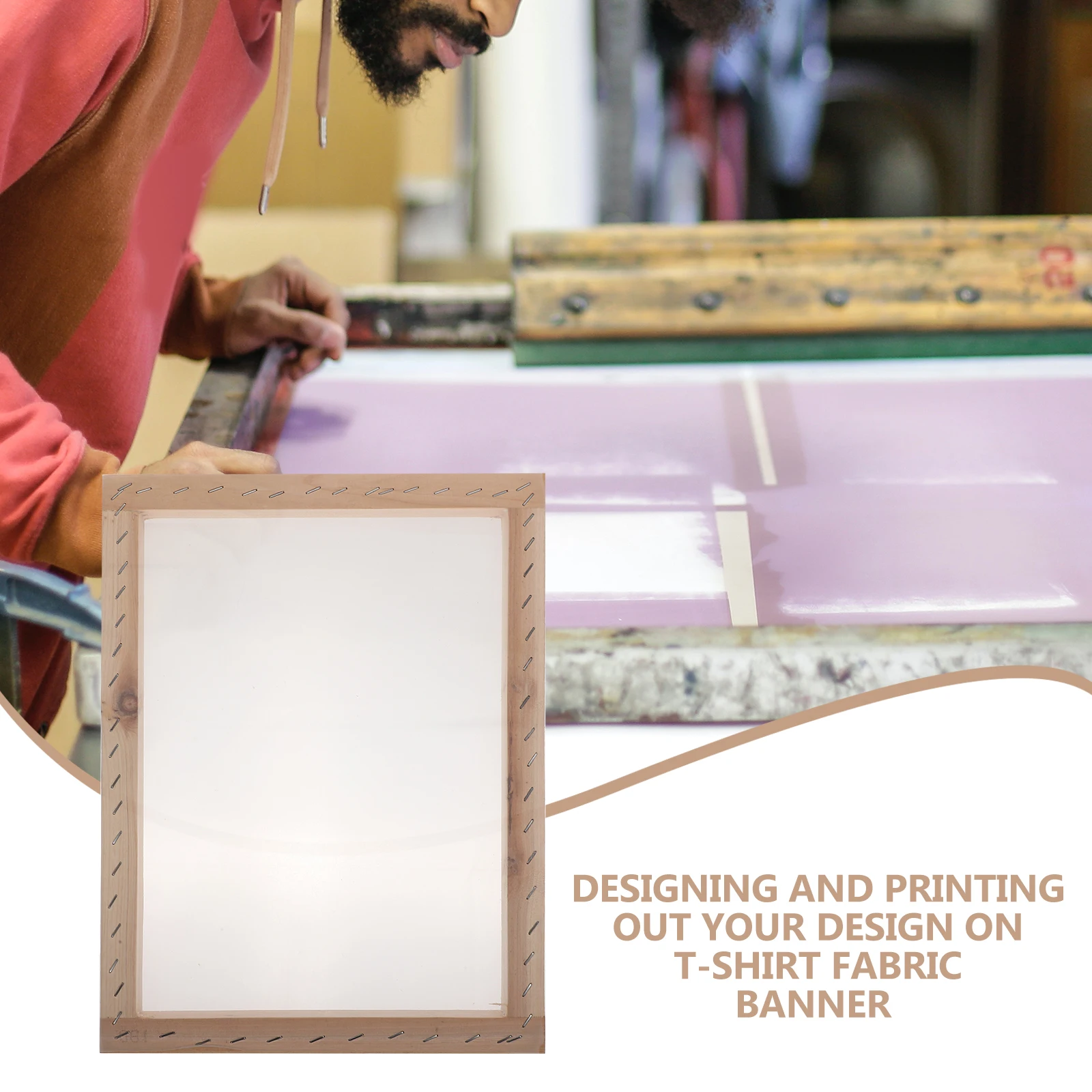 

Screen Printing Stencil Photo Frame DIY Tool Reusable Convenient Starter Kit Textile Silk for