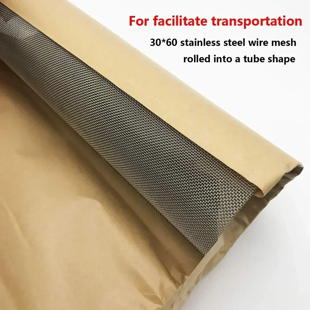 Stainless Steel Woven Wire Mesh Garden Use Nets Gutter Protection Nets 20 Mesh 304 Stainless Steel Cabinet Nets High Strength