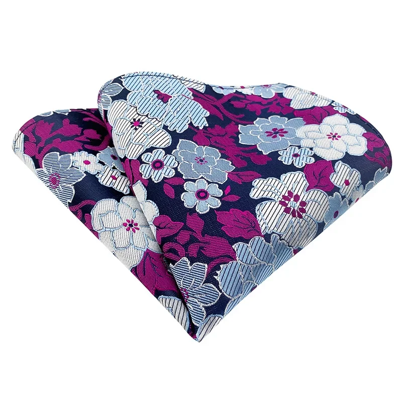 男性用ジャカード織りハンカチ,スクエアポケット,スクエア,フラワー,ハンカチ,用途の広い,フィット,ビジネス,新郎,結婚式,ファッション,25cm