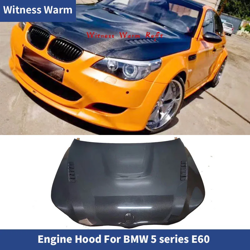 for E60 Engine Cover Carbon Fiber / Frp Engine Hood Bonnets for Bmw 5 Series E60 Engine Bonnet 2003-2009