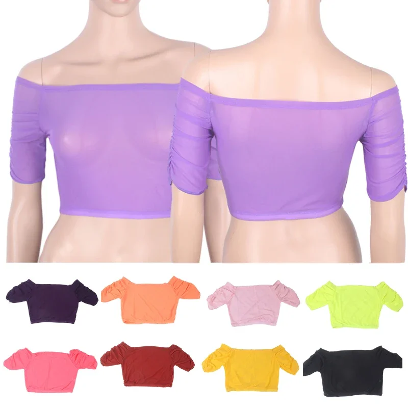 

Belly Dance Clothing Women Sexy Top See Through Belly Dance Elastic Top Class Wear Accessories Costumes Carnival Outfit