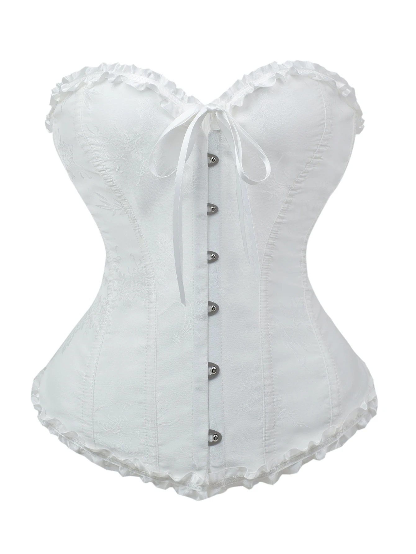 

Pure white shaping bra Front fastening lace outer wear tight fitting bra