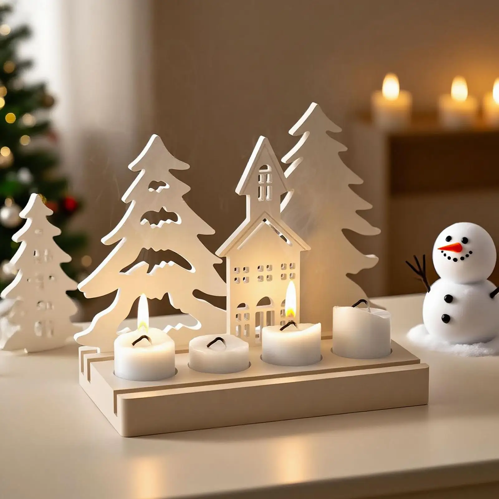 

Подсвечник, силиконовая форма, дом для рождественской елки, гипсовая форма, силиконовая форма для рукоделия, легкосъемная для эпоксидной смолы, гипсовая свеча