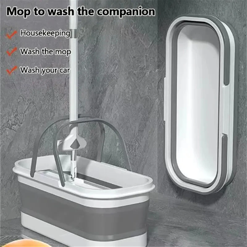 Rectangular Fishing Bucket Portable Plastic Washing Basin Collapsible Space-Saving Large Capacity for Camping Traveling Picnic