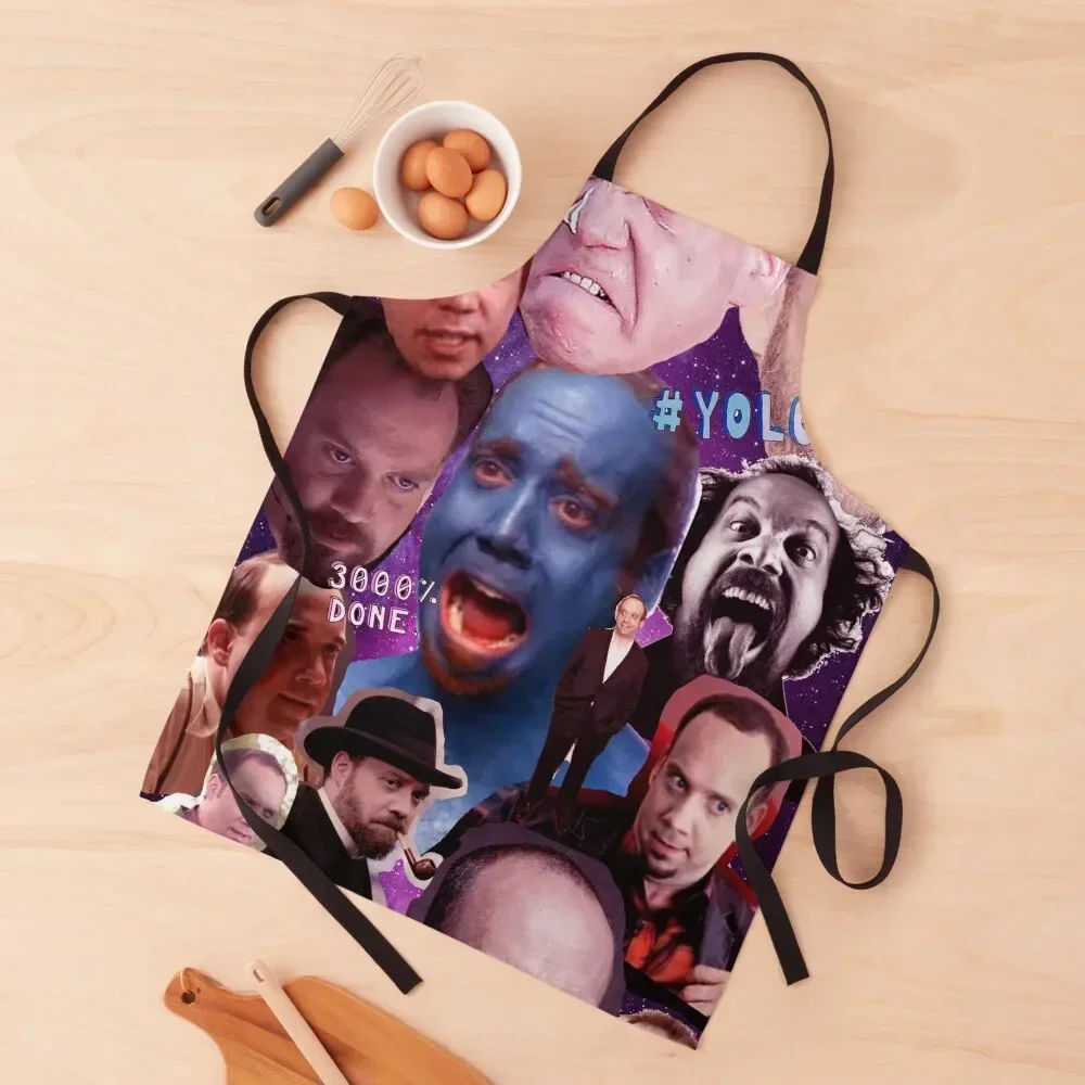 

Paul Giamatti Collage Apron Korean with pockets Home and kitchen products Hairdresser Apron