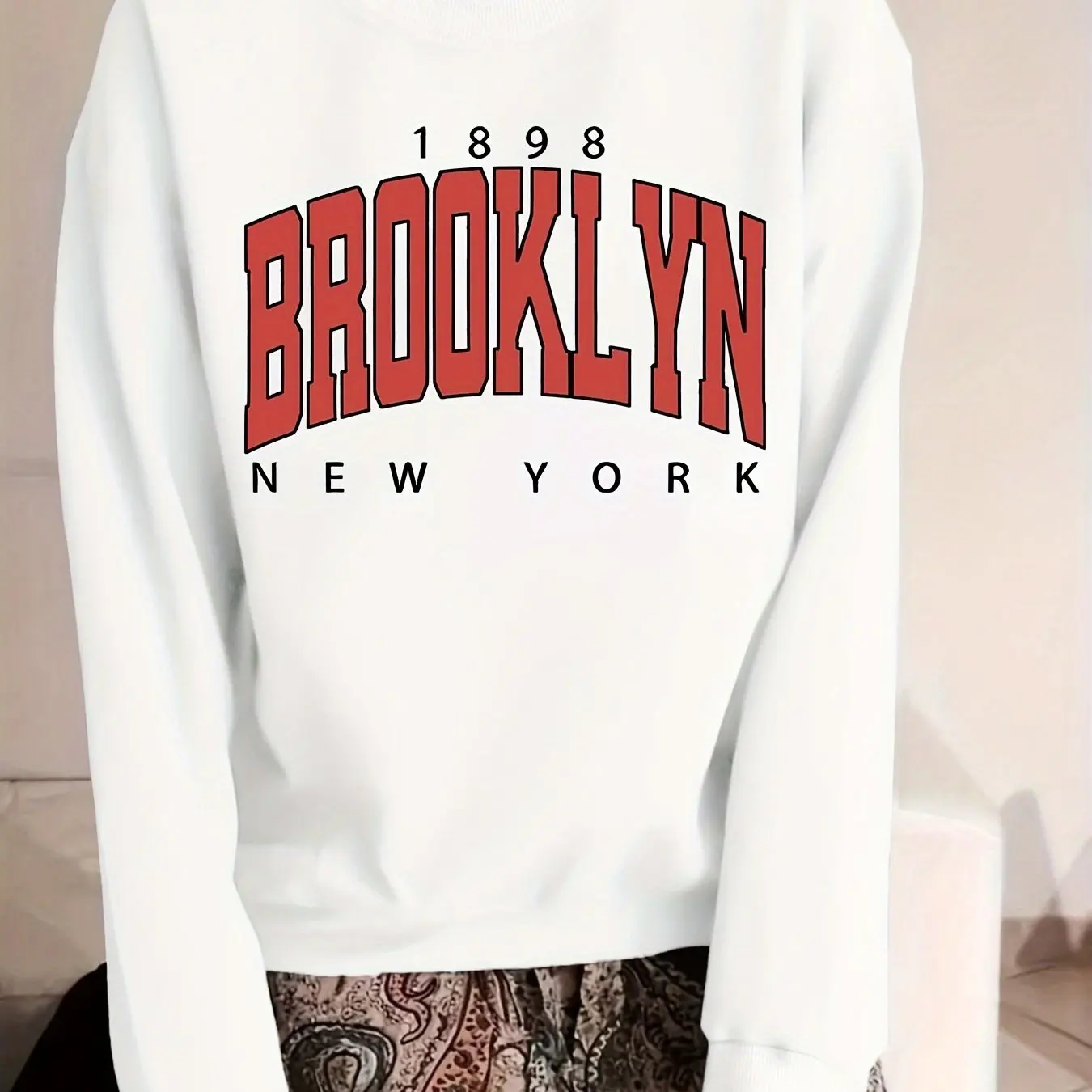 

Brooklyn Graphic Print Autumn and Winter Cotton Men's and Women's Sweatshirts Outdoor Sports Leisure Fashion Trend Clothing