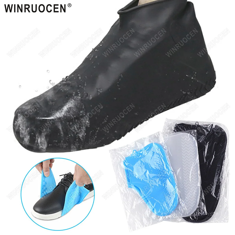 

Waterproof Shoe Covers Silicone Anti Slip Rain Boots Unisex Sneakers Protector for Outdoor Rainy Day Reusable Rain Shoe Cover