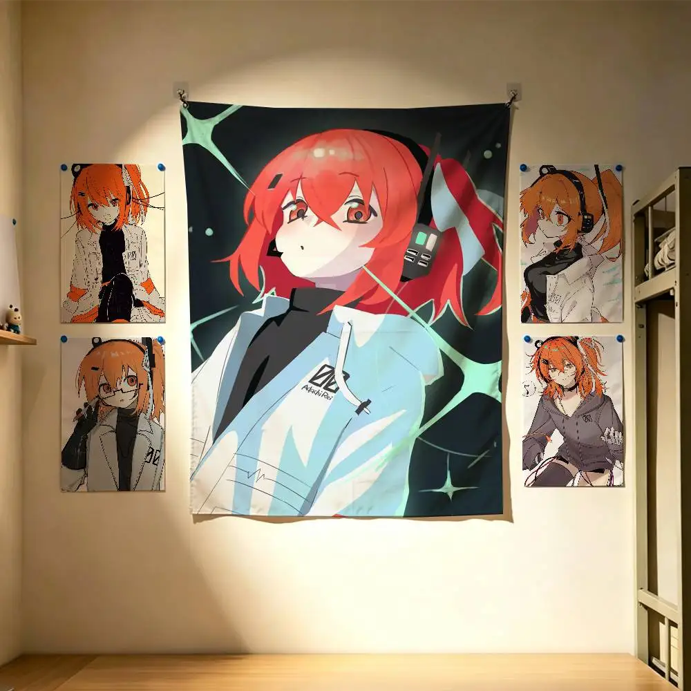 Adachi Rei Flags Wall Hanging Background Art Banner for Bedroom Home Outdoor Decor
