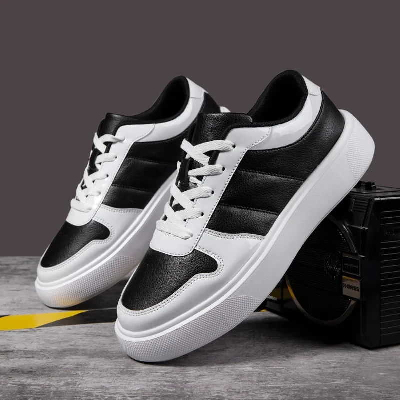 

Fujeak 2024 New Fashion Men Lace Up Casual Shoes Leather Shoes Male Walking Running Sneakers Loafers Masculin Zapatillas