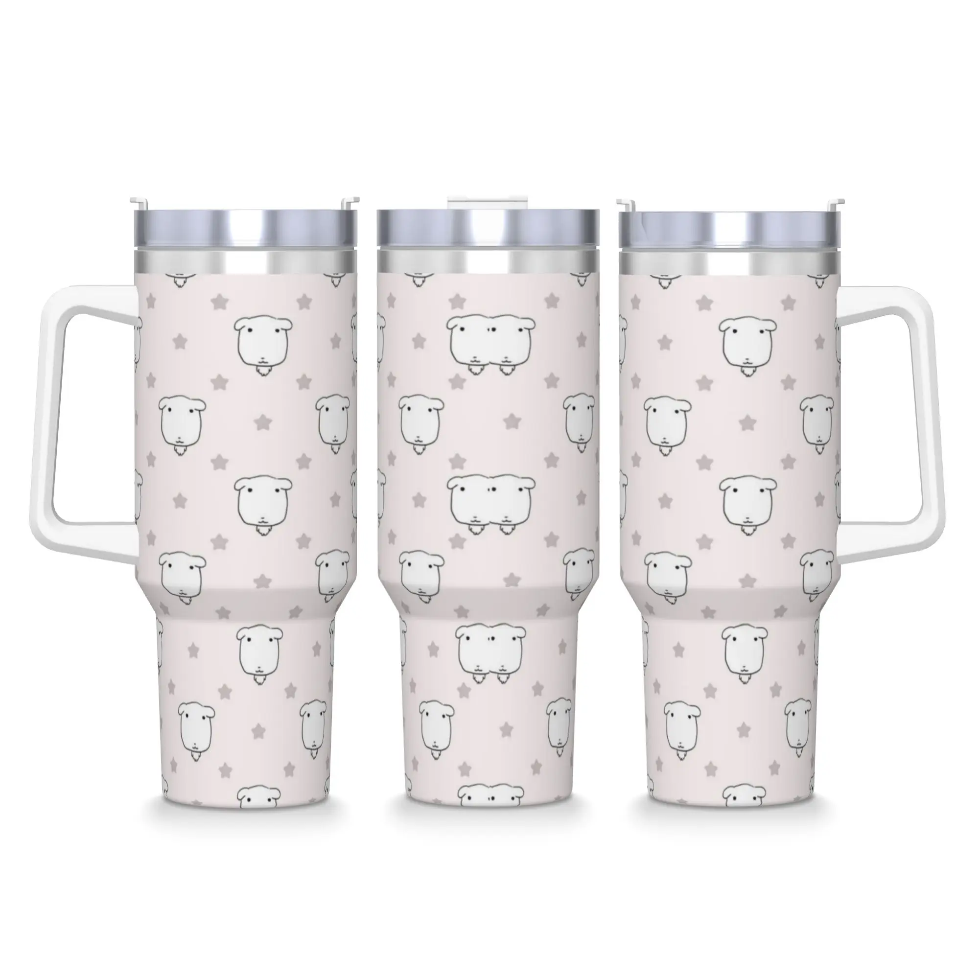 Stainless Steel Tumbler Cute GANADI Coffee Mug  Keep Heat Cold Drink Mugs Cup Beach Graphic Water Bottle