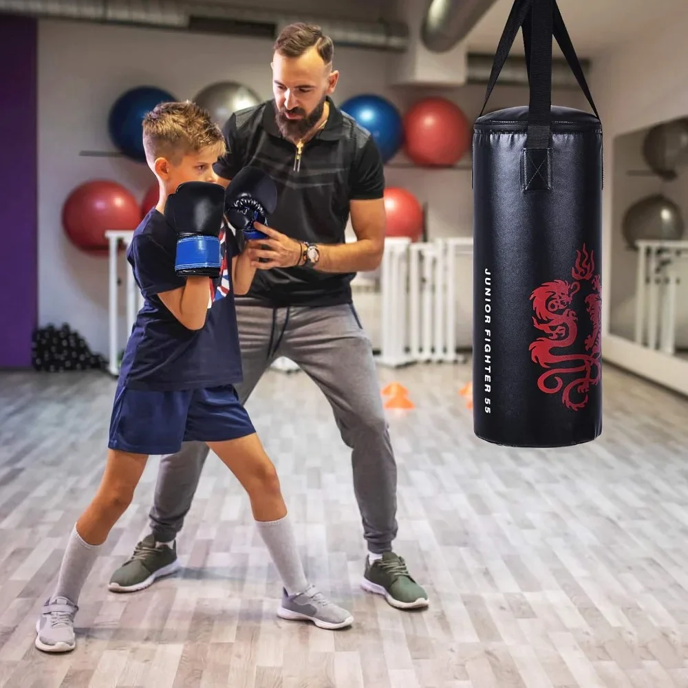 Sandbag set, including gloves, rucksack, sturdy hooks, heavy bags for children and teenagers training, taekwondo, karate