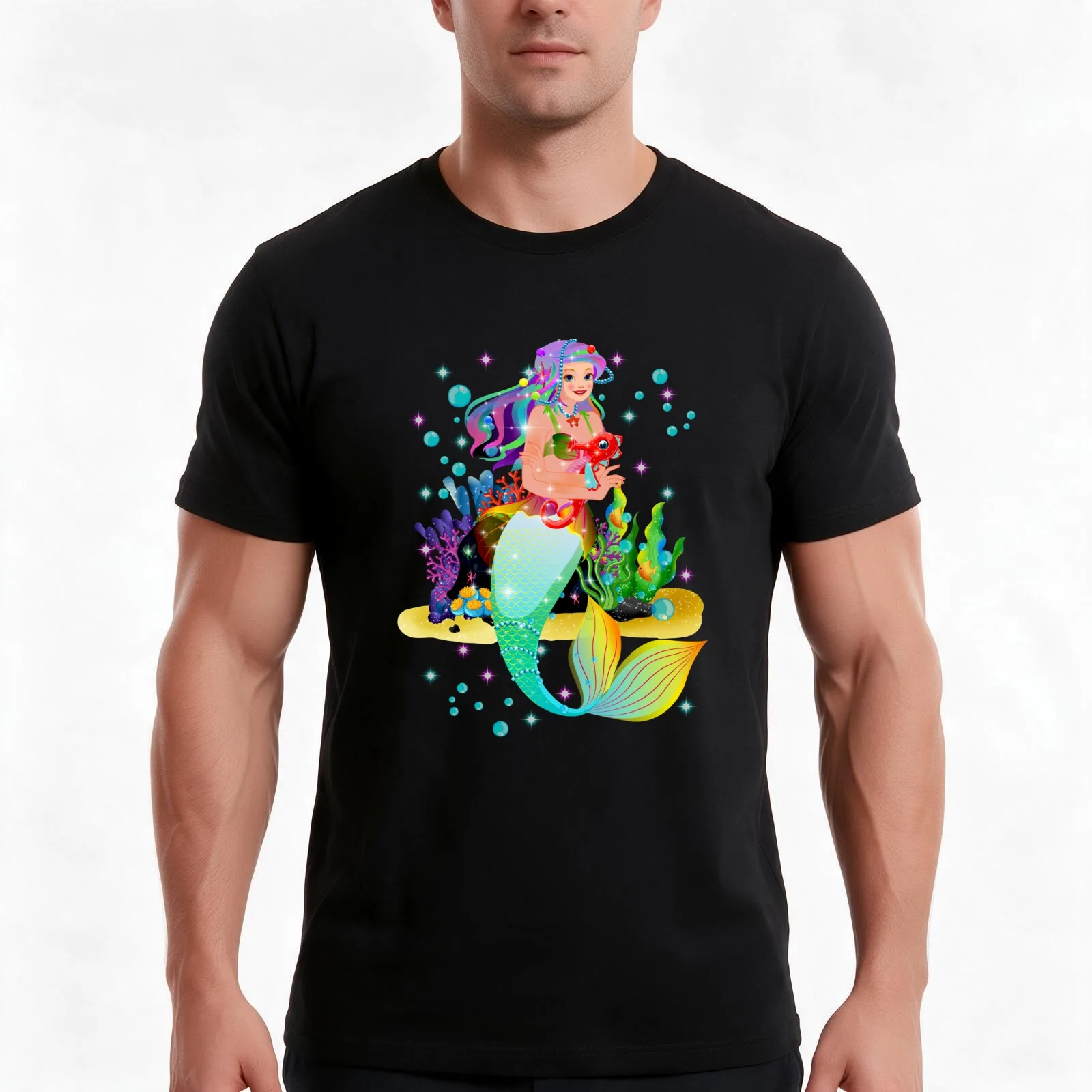 Meredith the Mermaid? T-Shirt, Summer Casual Cotton Tee, Oversized Streetwear Tops, Vintage Graphic Print, Unisex Men Women