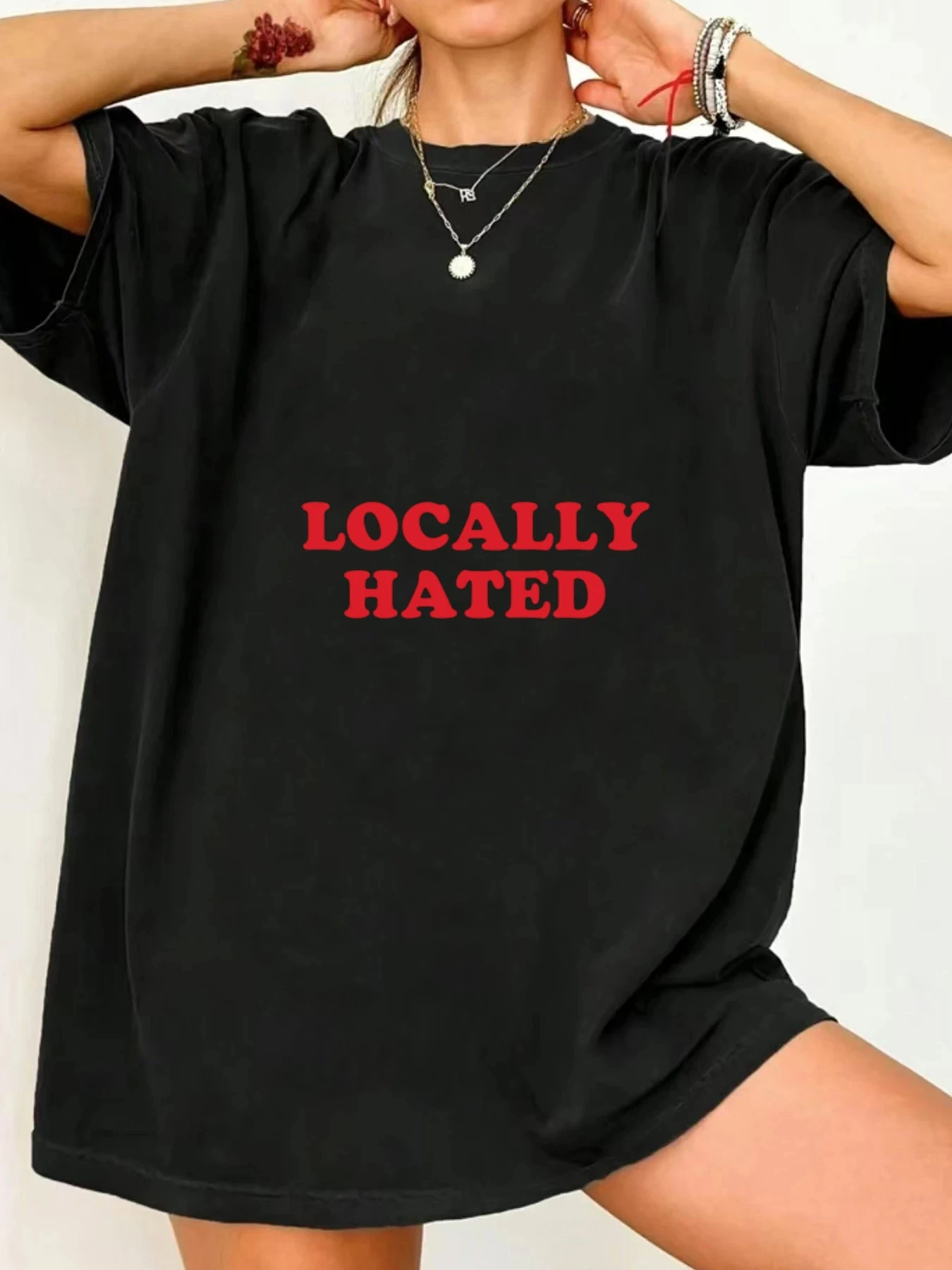 

【002041】Женская футболка больших размеров с английскими иероглифами и круглым вырезом, короткими рукавами, эластичными и модными принтами