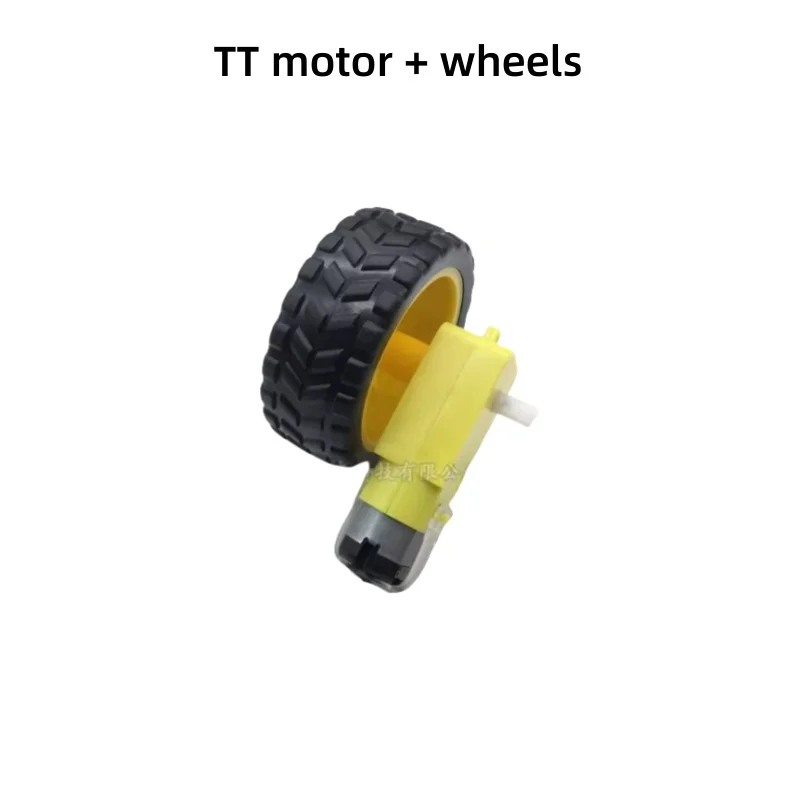 

3-6V Ratio 1:48 TT Motor+Wheel Kit Double Shaft Resistant Rubber Tyre DIY Motor Accessories For Robot/4WD Smart Cars/Education