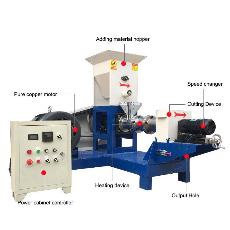 for Industried Float Fish Feed Food Pellet Machine Extruder Feed Making Machine