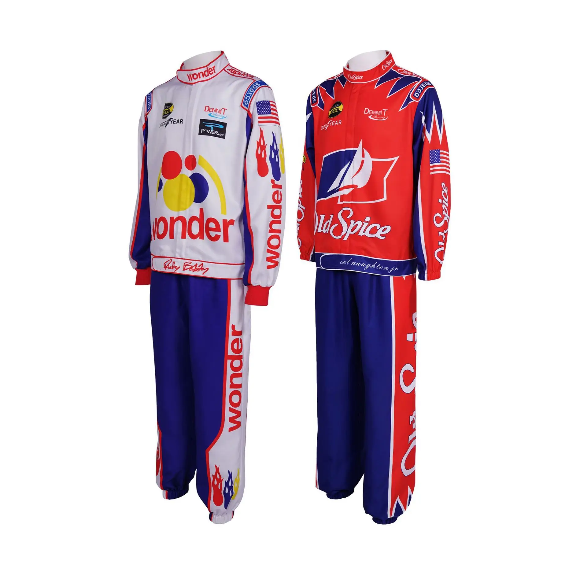 Movie Ricky Bobby Cosplay Uniform Racing Wear Top Pants Man Halloween Carnival Outfits