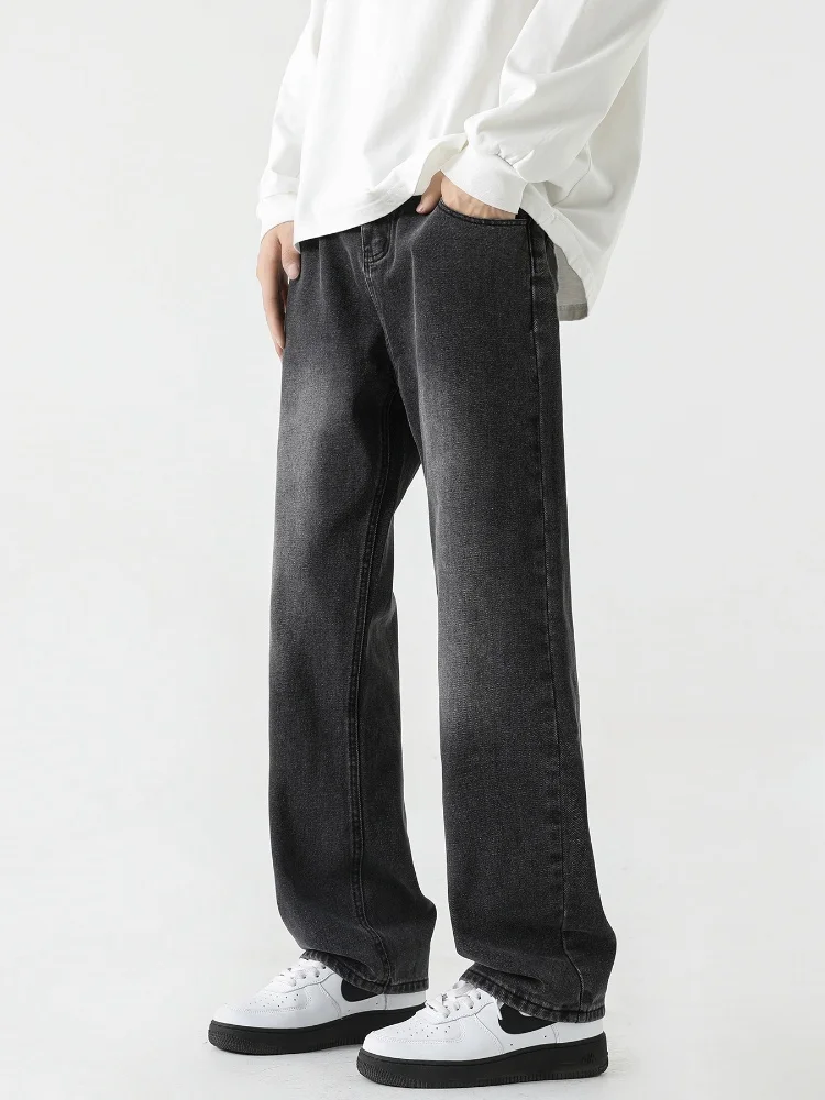 

Waed Vintage Men's Jeans Loose Straight Leg Long Trousers 2024 New Sle Spring Autumn American Sle CleanFit Pants
