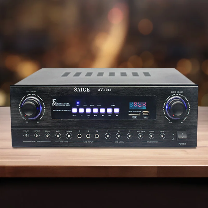 

Усилитель для караоке 400 Вт, звуковая коробка Bluetooth, мощная аудиосистема KTV для семейной вечеринки, сцены, профессиональное звуковое оборудование