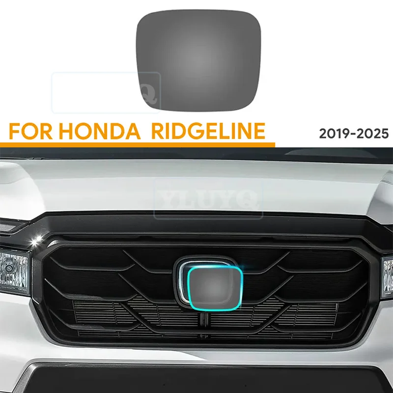 Para Honda Ridgeline 2019-2025: Película Protetora TPU PPF Pré-Cortada Fumê Escuro para Emblema Frontal do Carro, Acessório Exterior Anti-riscos