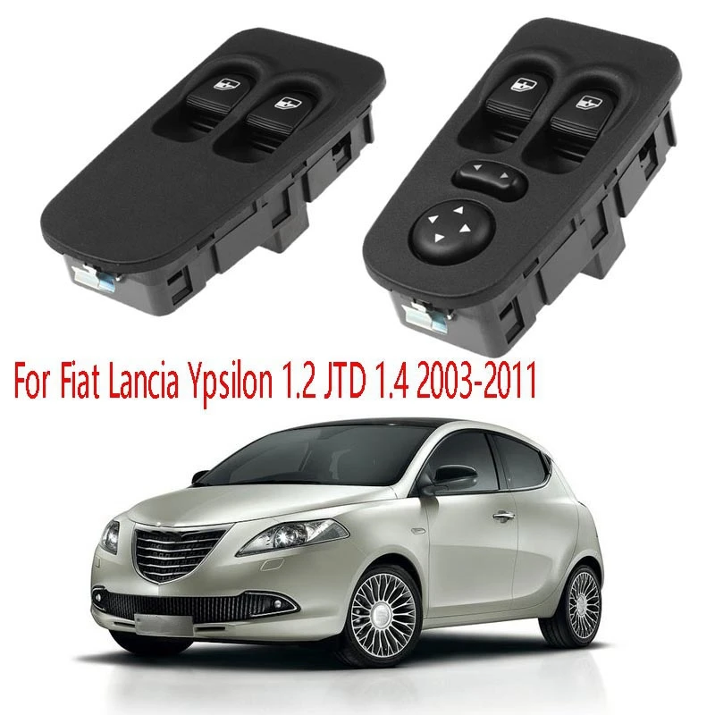 Car Front Left&Right Power Window Control Switch For Fiat Lancia Ypsilon 1.2 JTD 1.4 2003-2011 735360604 735360605