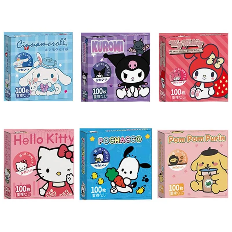 12box/lot Sanrio Melody Pochacco Kuromi Stickers Set Cute Kitty Scrapbooking DIY Diary Decorative Sticker Album Stick Label