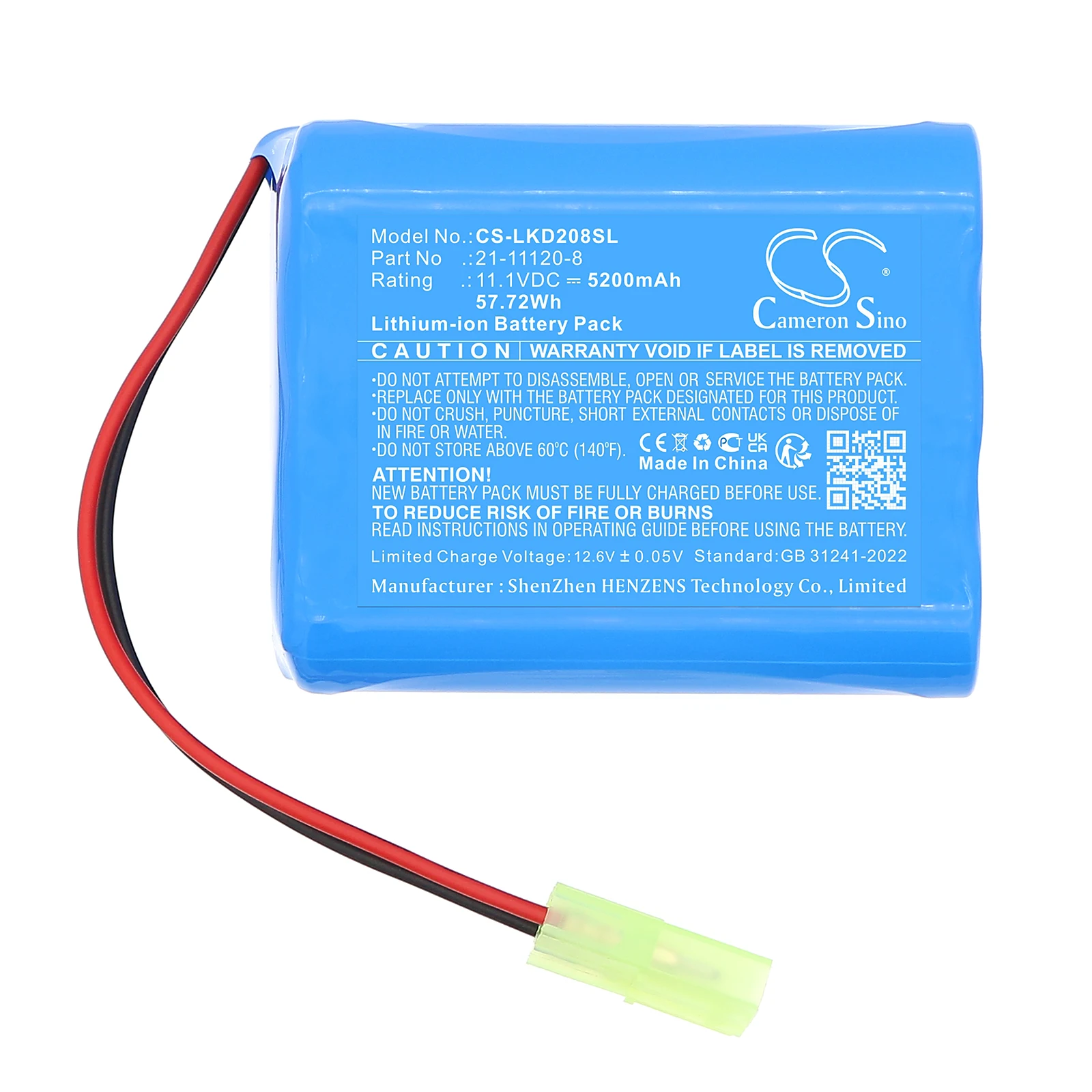 Battery for Lucky Duck Agitator HDi - Drake,Hen & Goose,Kennel Fan PN:21-11120-8 (5200mAh) 11.1V