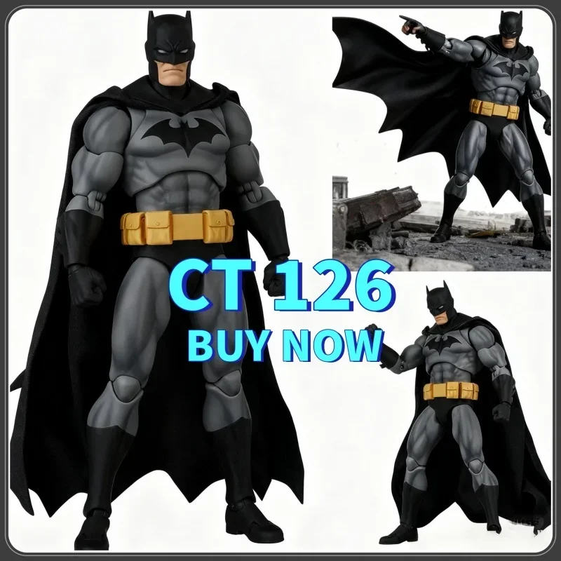 

2025 NEW CT Toys Hush Batman Mafex 126 Action Figure Batman DC Justice League Figurine The Dark Knight Collection Kid Toy Gift