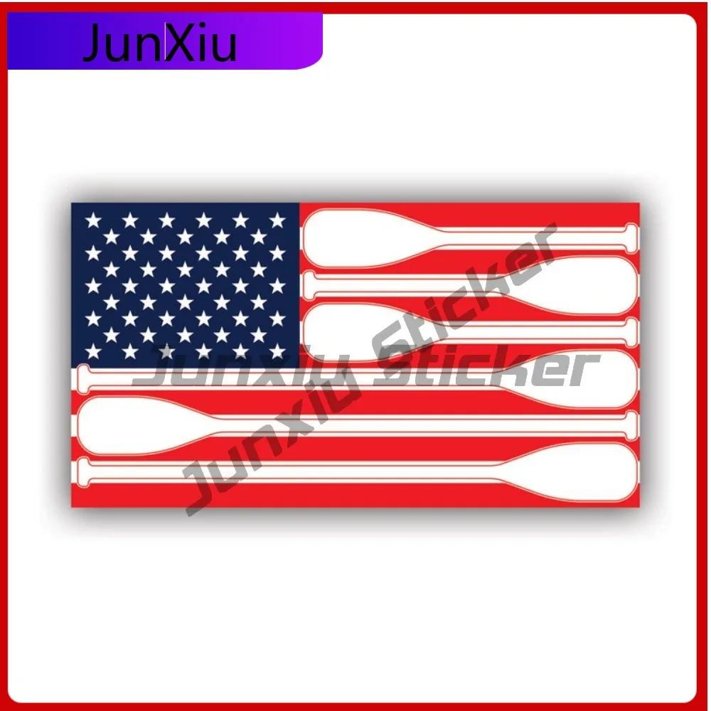 

Canoe Paddle American Sun Resistant Weather Resistant Cartoon For Motorcycle Rear Windshield Car Body Easy Apply Easy To Remove