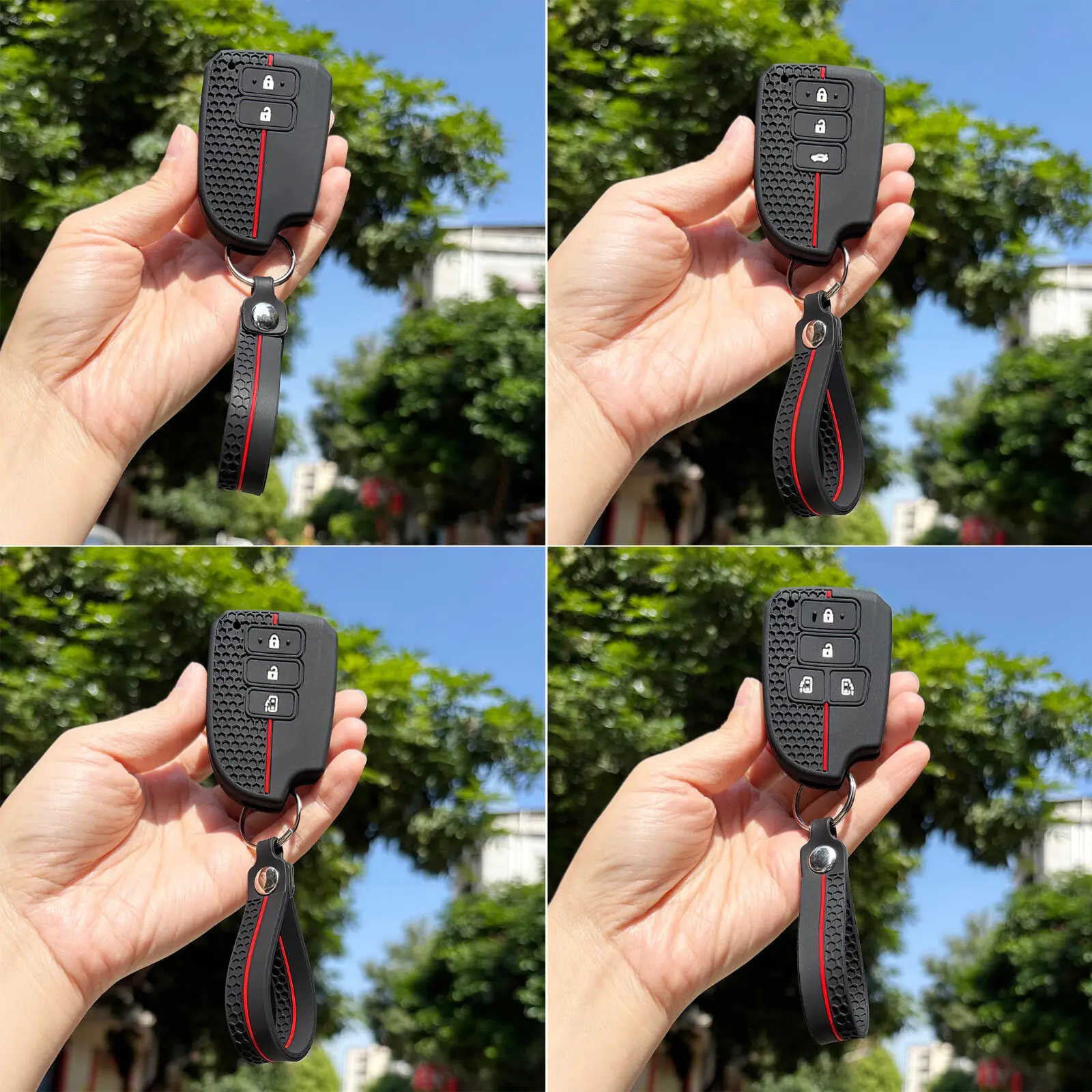 2 3 4 Buttons Soft Key Case Fob For Toyota Spade Hais Yaris HAIs Pakistani Indian Remote Accessories Car Remote Key Cover