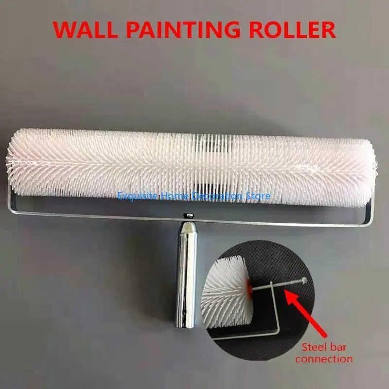 

L5BF Leveling Screed Spiked Brush Paint Rollers Bubble Remove Tool Defoaming Roller Cement Floor Defoaming Tool