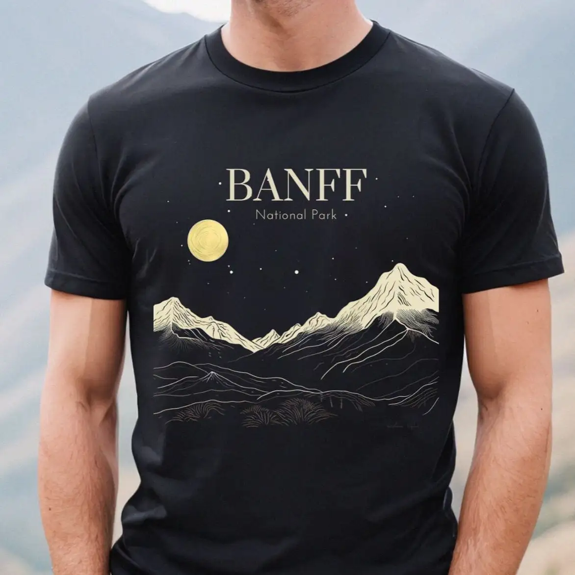 Banff Mountain T Shirt National Park Camping Canada Parks Vintage Jasper