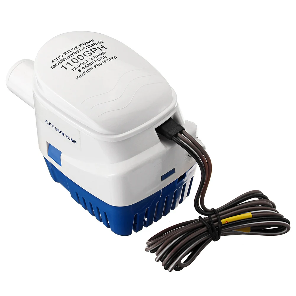 Bomba de sentina sumergible para barco, accesorio con interruptor de flotador, Motor de pesca, automática, 12V