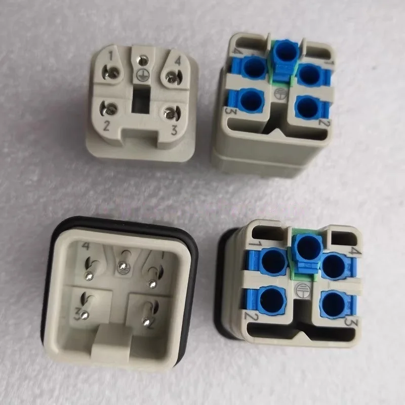 

Harting New Original Genuine Connector 09200042633 Heavy Load Power Connector 4+Gnd Male Insert Quick Lock Term 09200042733 4+Gnd Female Insert Quick Lock Term