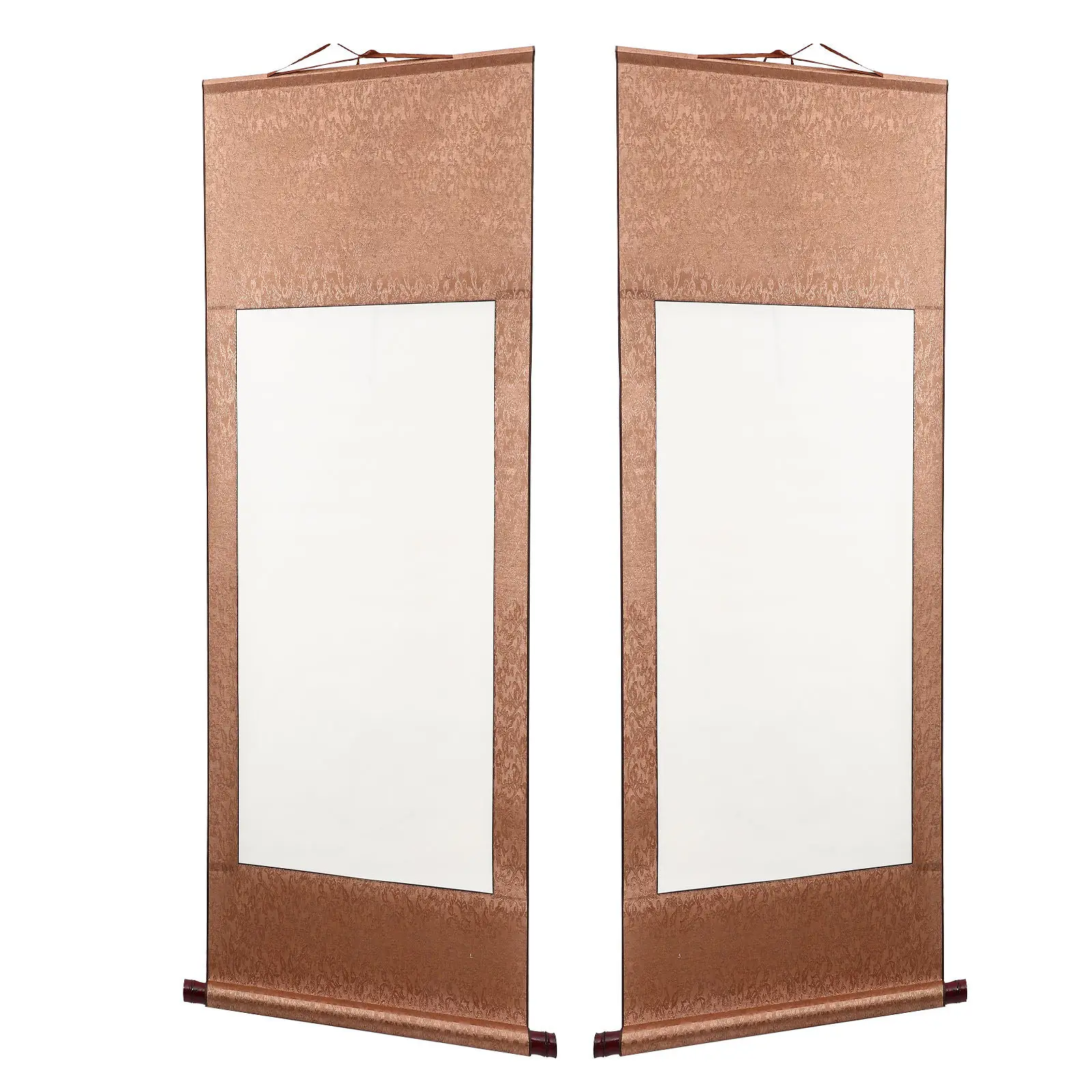 

2Pcs Multi-Function Blank Calligraphy Paper Traditional Chinese Scroll Paper for Brush Writing Painting Practice Wall Mounting