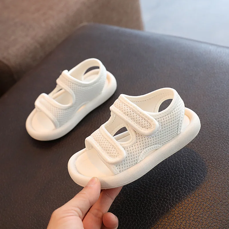 2023 Summer Kids Beach Shoes Children Soft mesh Sandals Simple Style Unisex Toddler Boys Girls Casual Sport Sandals Size 21-36