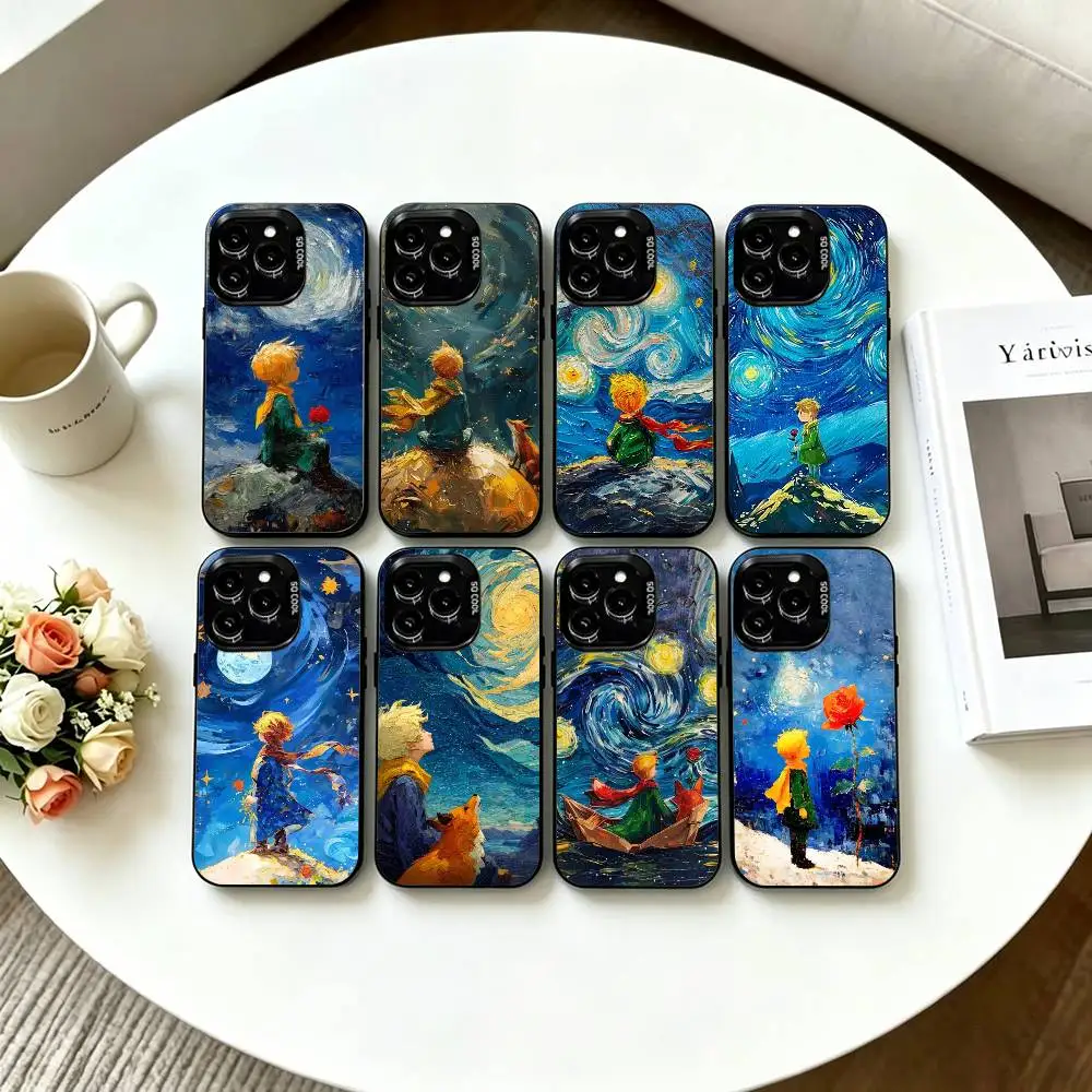 

Classic L-Little P-Prince-p Oil painting PhoneCase For iPhone 17,16,15,14,13,12,ProMax,XS,Colorful Silver Phone case Funda Cover