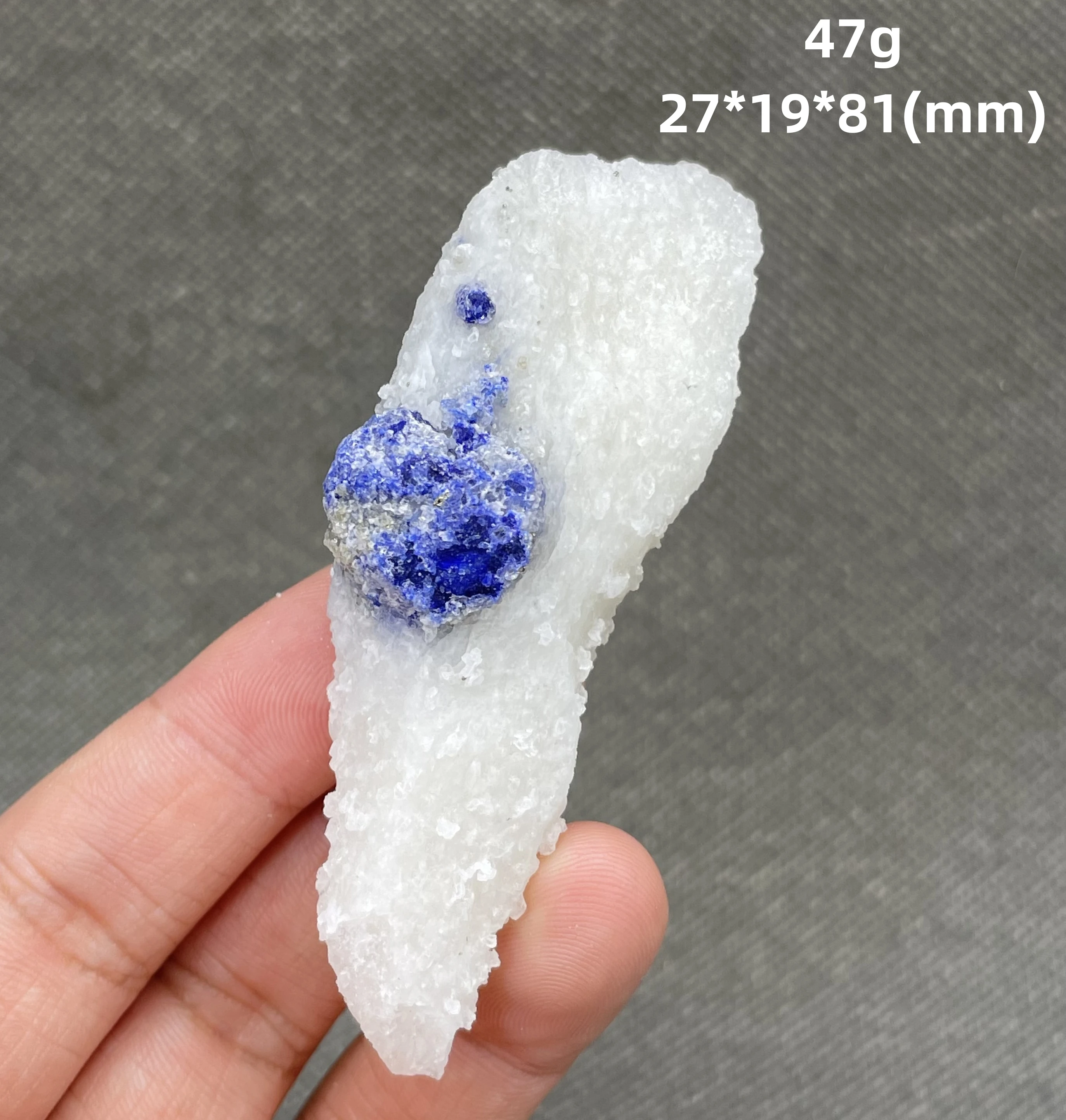 

47 g Natural Afghan Old Mine single crystal lazurite Lapis lazuli Specimens stones and crystals quartz