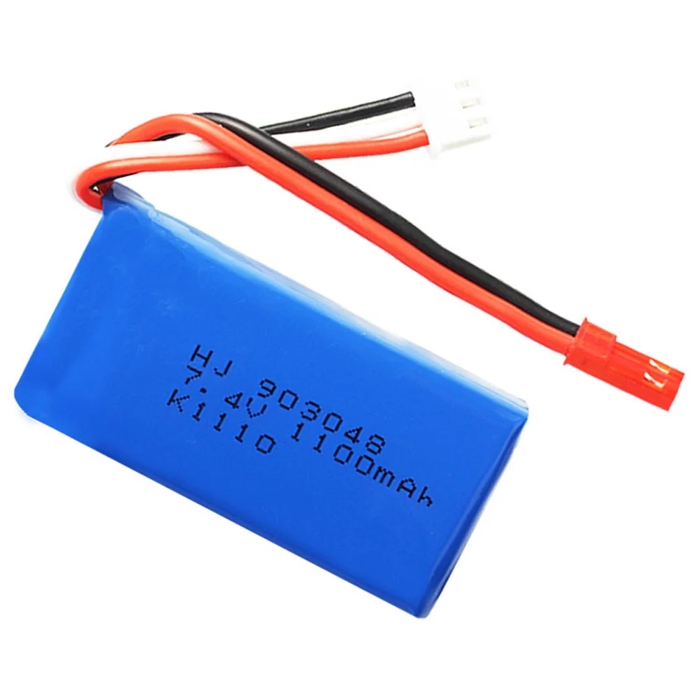 Batteria 7.4V 1100mAh per WLtoys A949 A959 A969 A979 k929 WLtoys V353 aereo batteria Li-Po telecomando auto 903048 JST PLUG