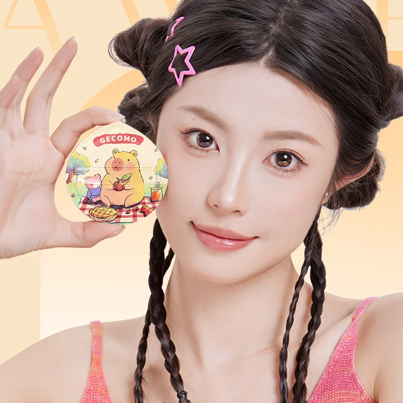 카피바라 메이크업 스펀지 라텍스 프리 블렌더 세트 벨벳 플록 파우더 퍼프 버터처럼 부드러운 리퀴드 & 파우더 겸용