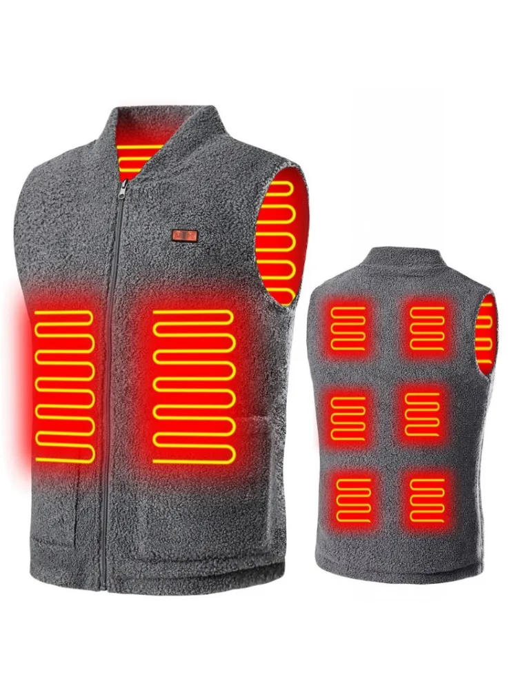 AliExpress 1 Pcs Winter USB Smart Heated Vest 3-Speed Adjustable Temperature Rapid Heating Long Battery Life Outdoor Sport Trekking Cycling