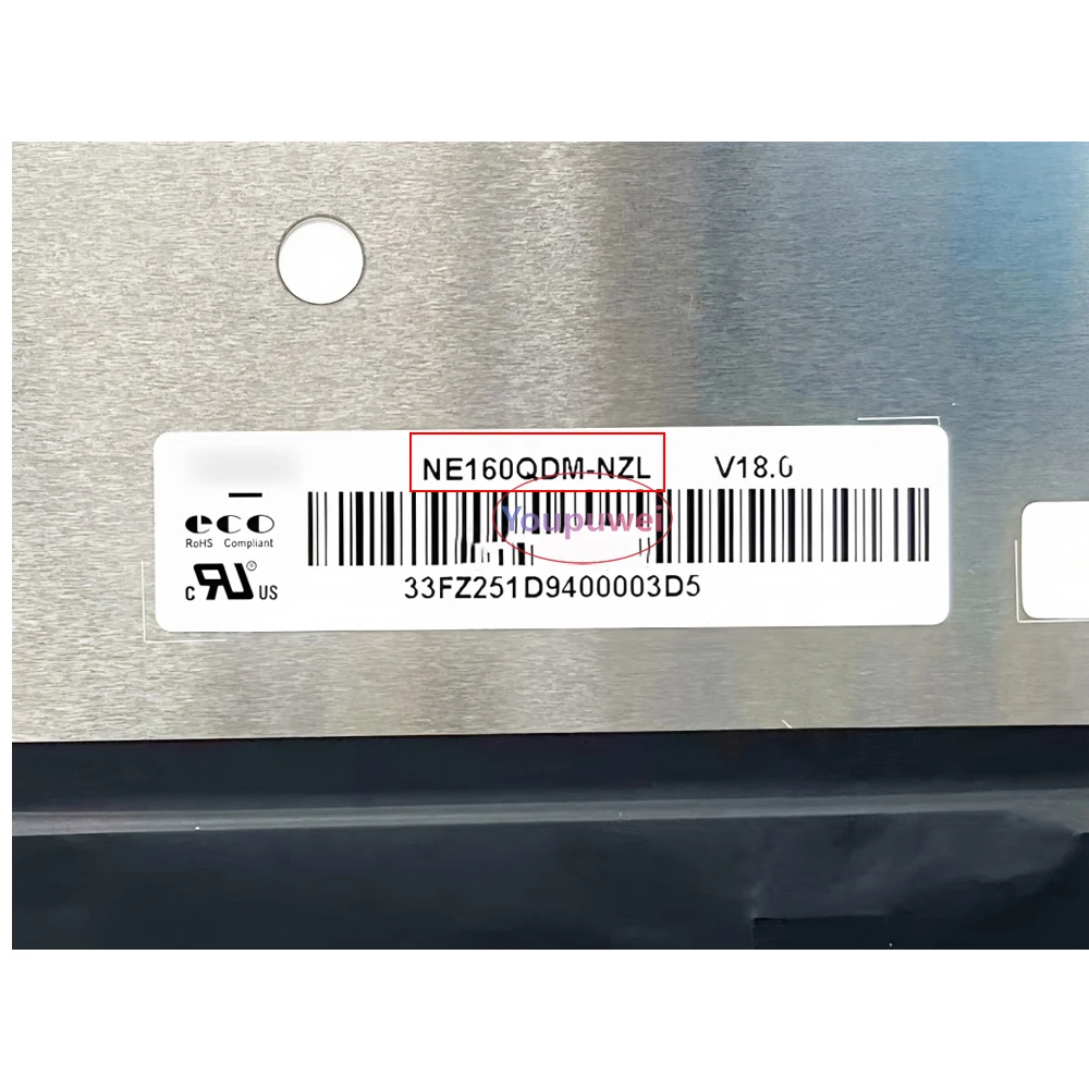 laptop lcd screen NE160QDM-NZL 100% sRGB 300Hz eDP 40-pins IPS display matrix