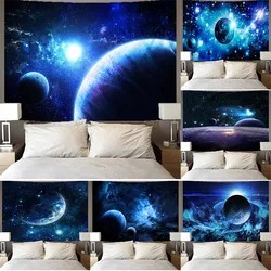 Home decoration planet space galaxy universe printed tapestry bedroom wall hanging cloth house living room background cloth