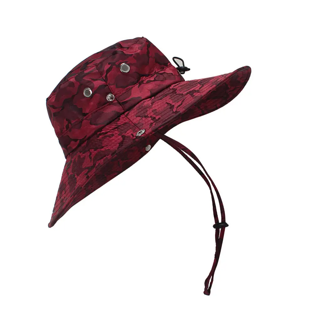 

Wide Brim Fishing UV Protection Cap Outdoor Sports Camouflage Climbing Sun Hat Fisherman Hat Color Anti UV Breathable