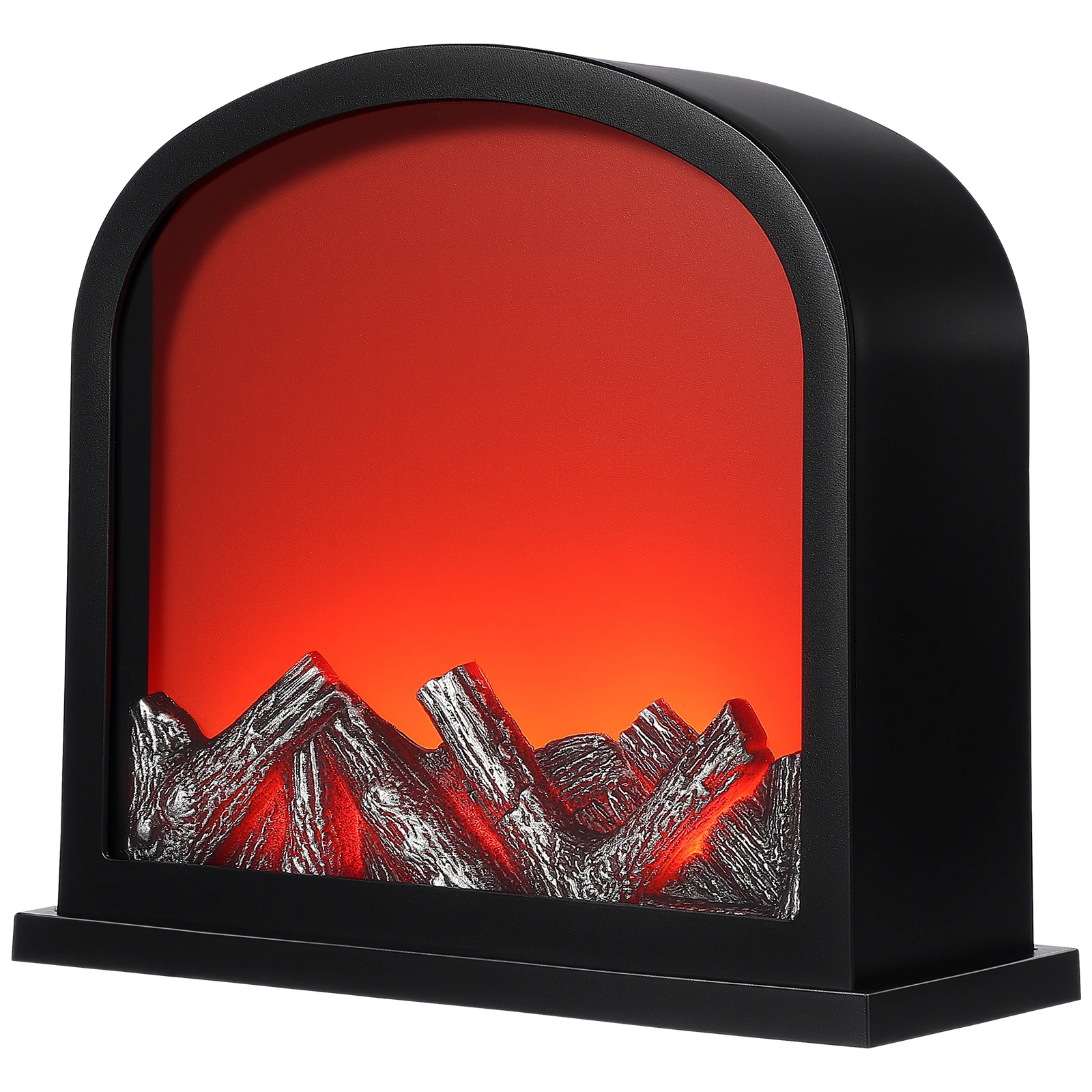 

1Set LED Fireplace Lamp Bedside Table Light for Home Decor Holidays Celebration Desktop Night Light Operated Warm White