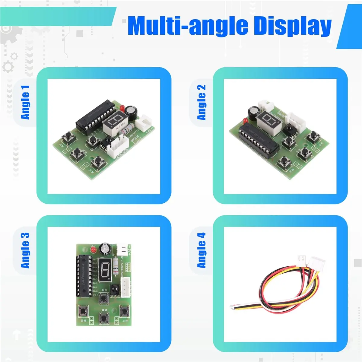 popop DC 4V-6V 5V 2-Phase 4-Wire Stepper Motor Driver Controller Board Mini Stepping Motor Adjustable Speed Regulator Set