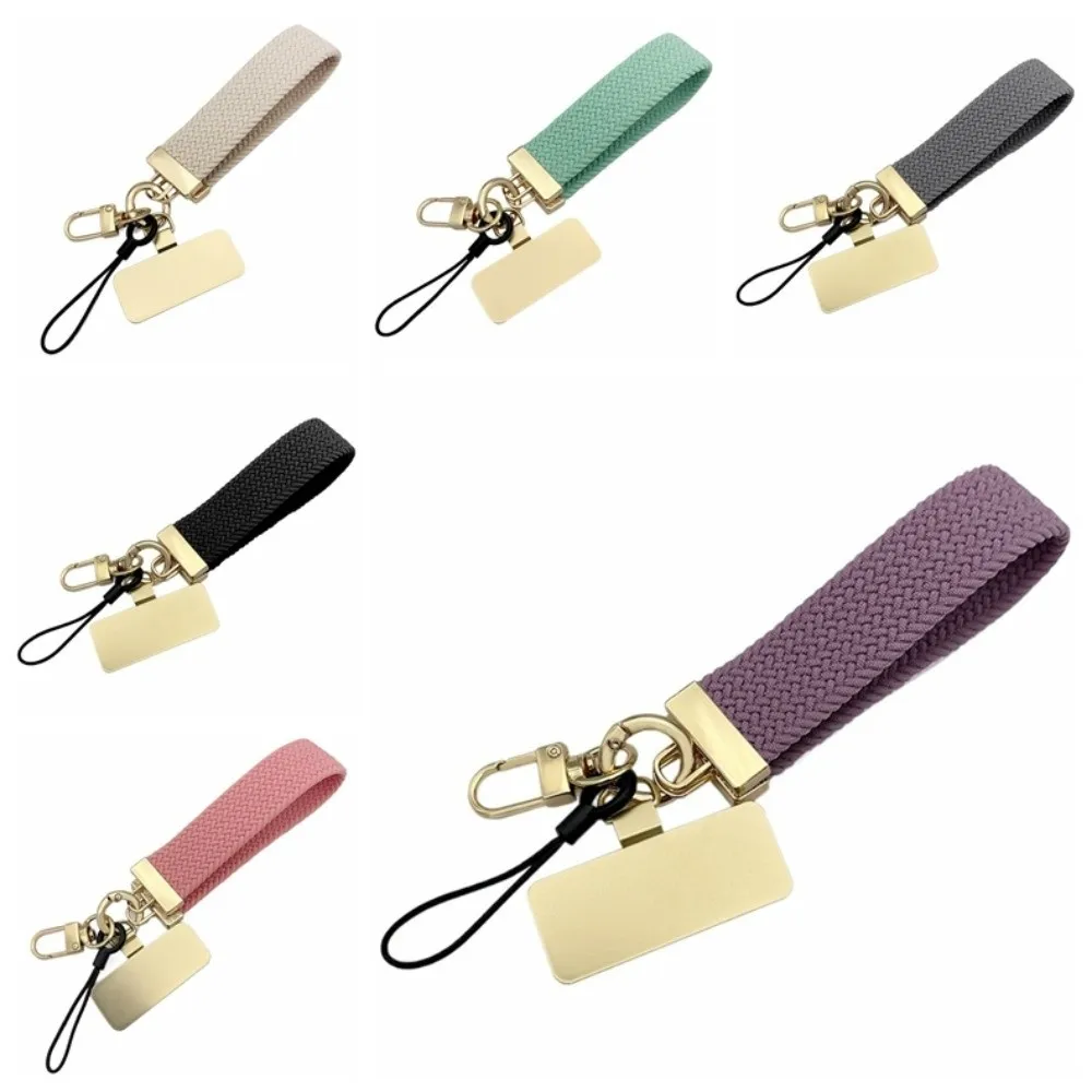 Pendentif de sangle de téléphone portable avec carte en métal, chaîne de téléphone portable haut de gamme, lanière courte pour téléphone portable pour femmes/dames/filles