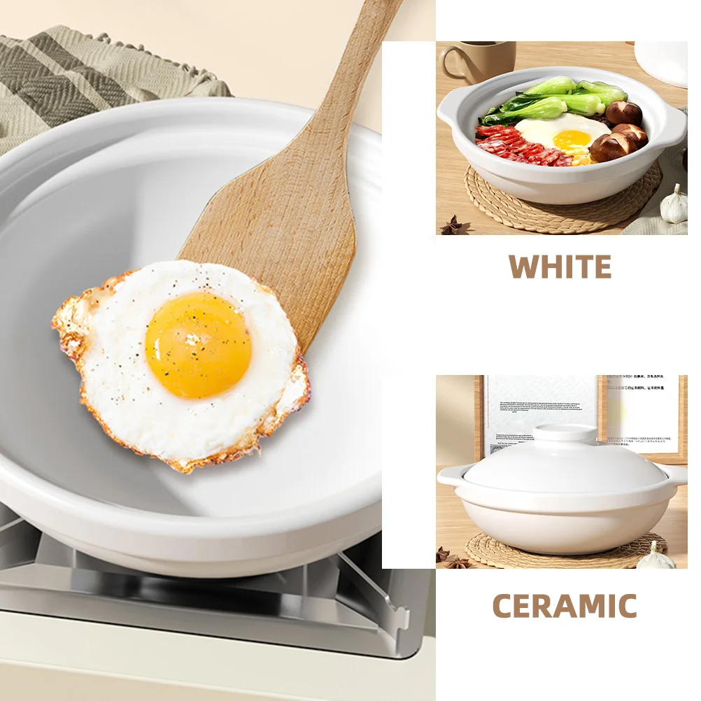 

Multi Purpose Ceramic Stockpot High Temperature Resistant Non Stick Cooking Pot for Stove Top Household Stew Pot Kitchen