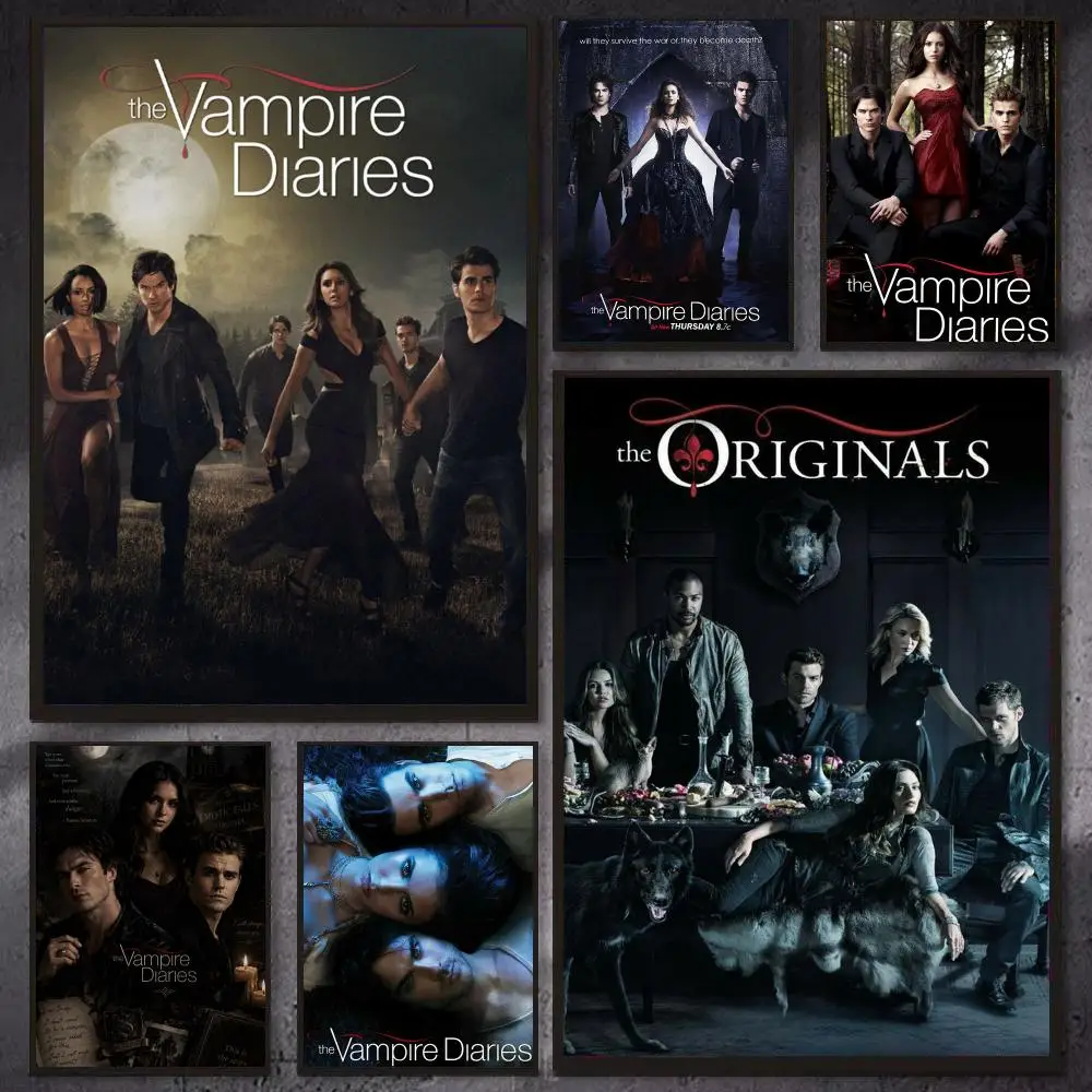 Movies T-The Vampire Diaries Poster PP Wall Decor Posters Celebrity Art Prints Aesthetic Wall Art Bedroom Office Home Gift